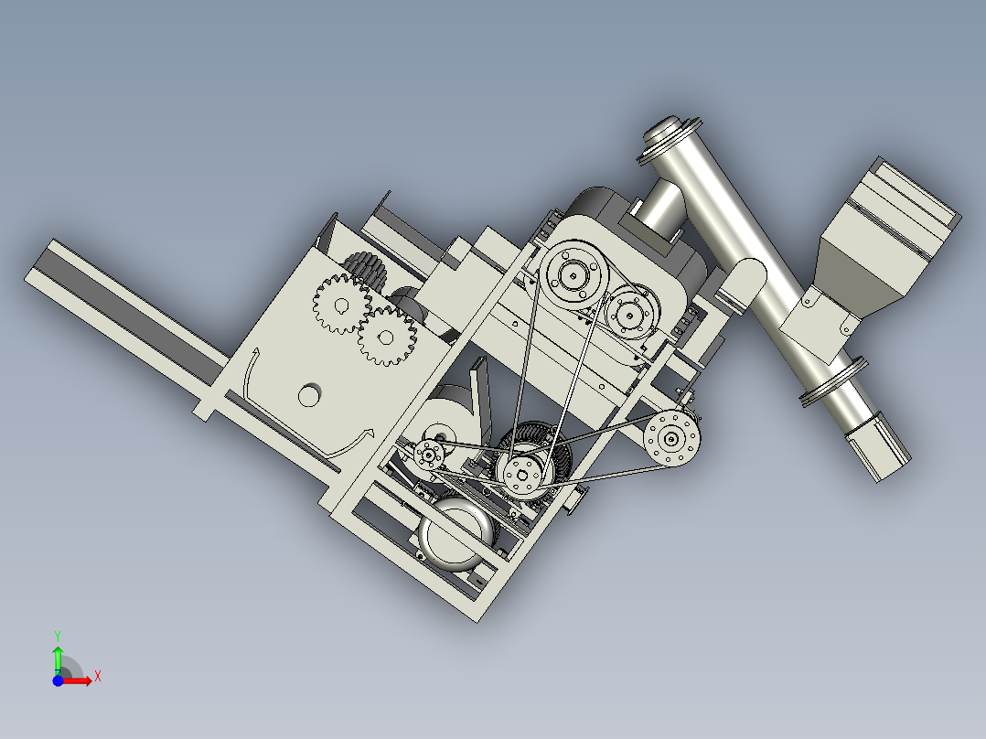 板栗脱蓬去壳一体机 装配体04-10前视图