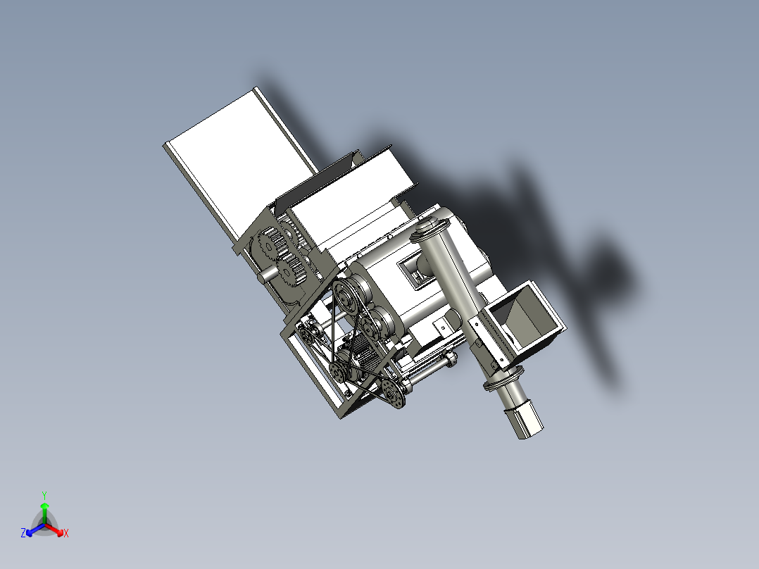 板栗脱蓬去壳一体机 装配体04-10正等轴测图
