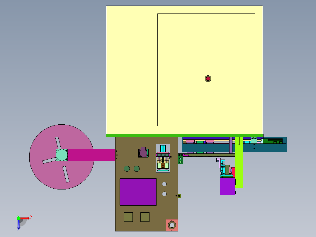 摄像头电子元器件编带机俯视图