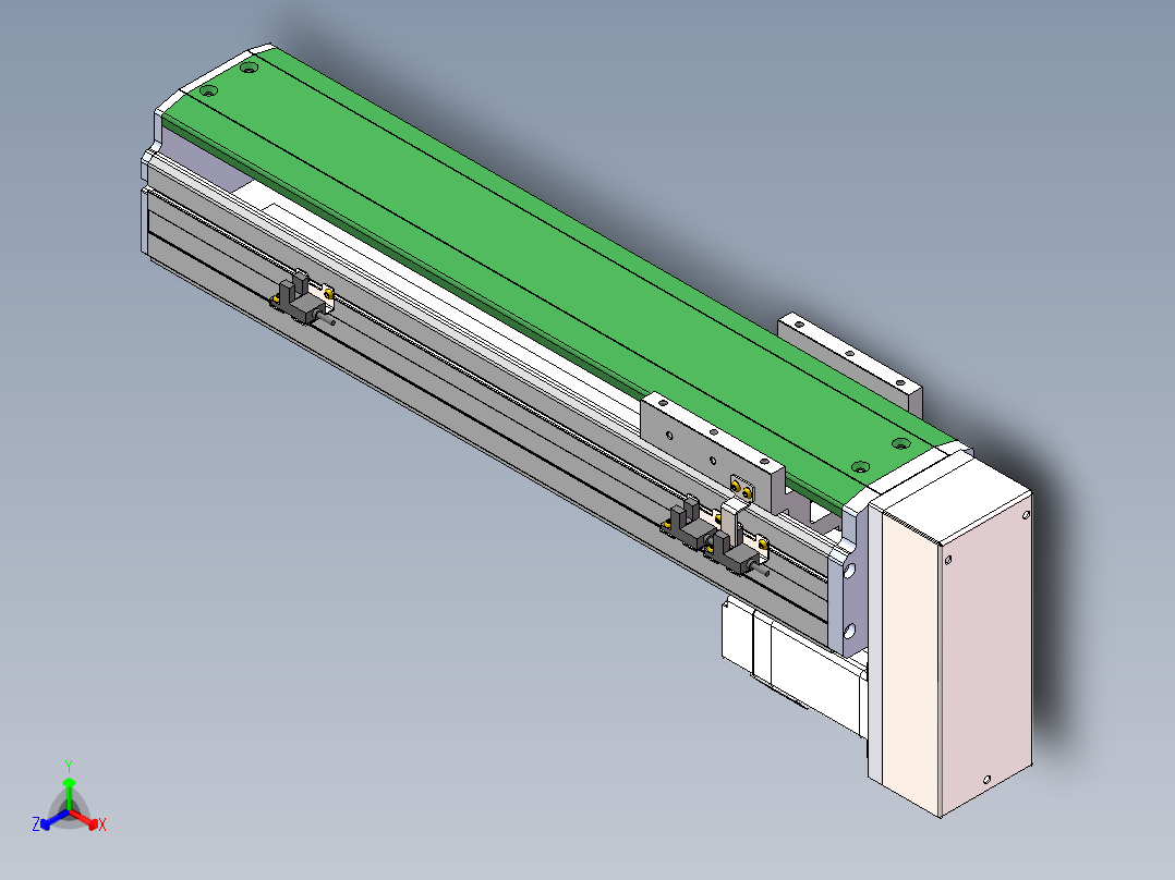 MTH丝杆半封闭模组MT100BS-BM-60正等轴测图