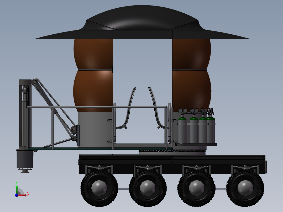 月球侦察车前视图