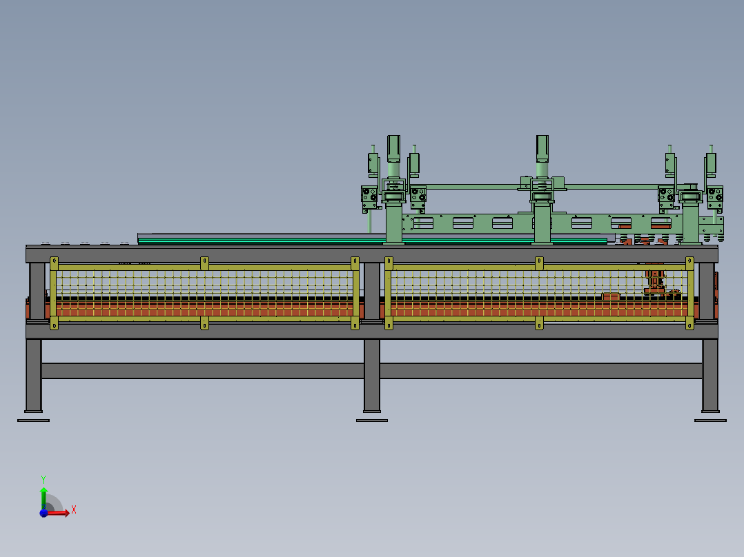 双加强筋定位机构sw19前视图