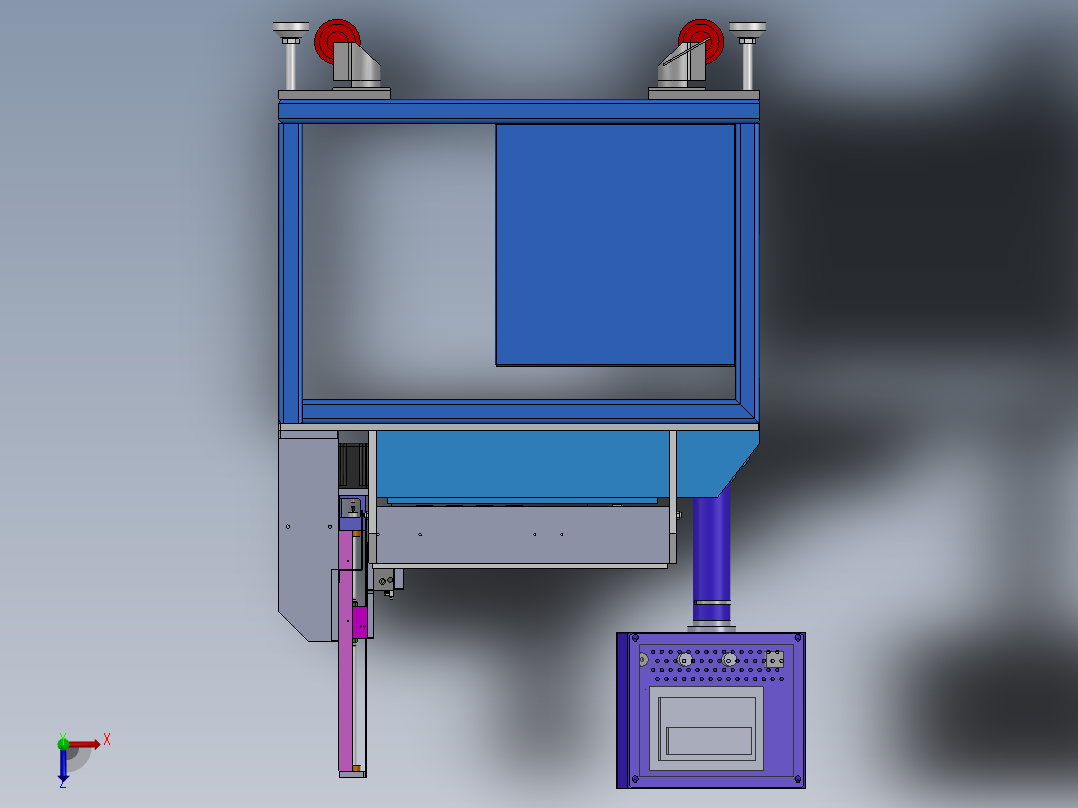 半自动焊锡机sw20可编辑俯视图