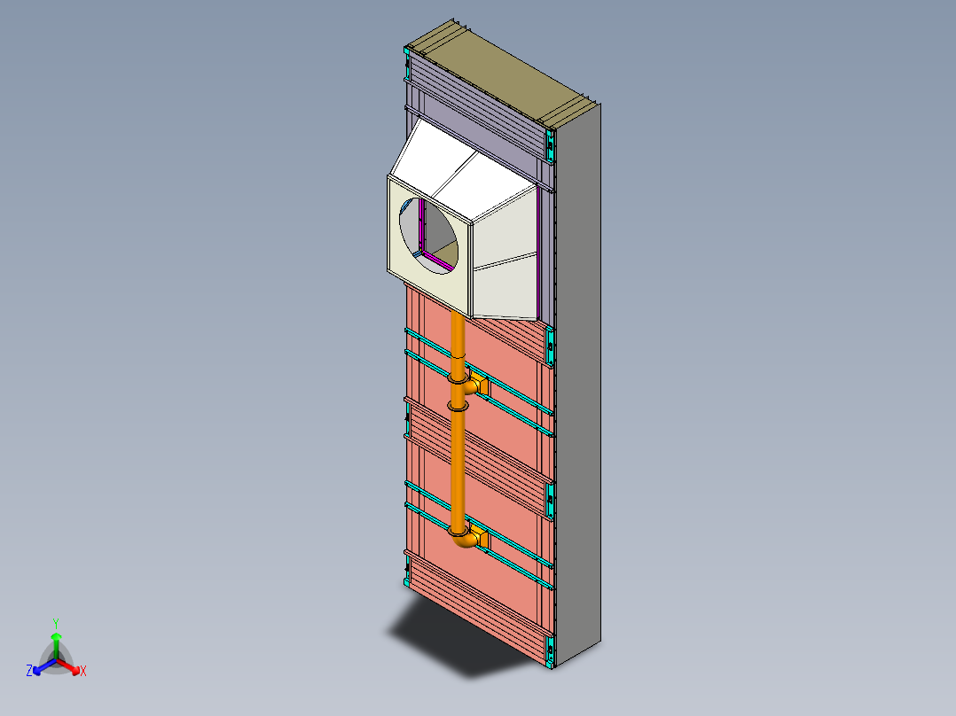 快装式除尘罩子正等轴测图