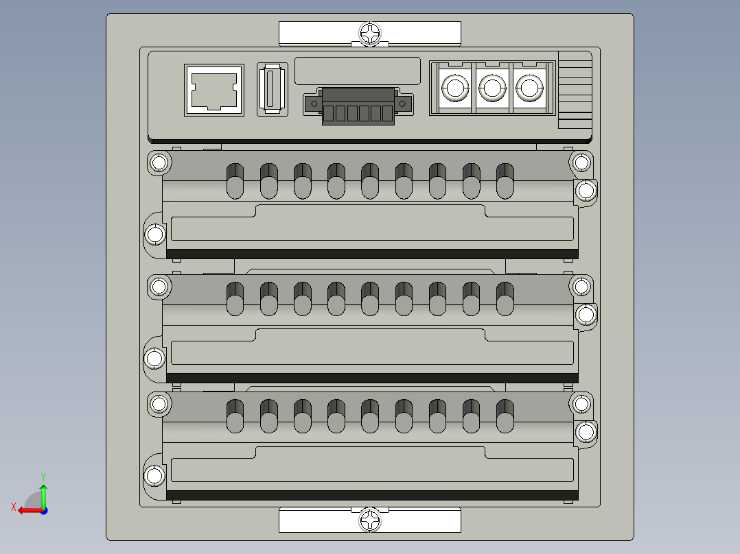 基恩士TR-V501_kc图纸模型后视图