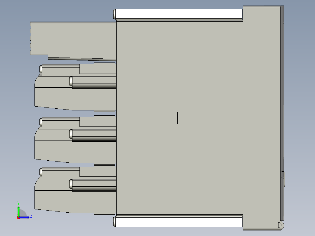 基恩士TR-V501_kc图纸模型左视图