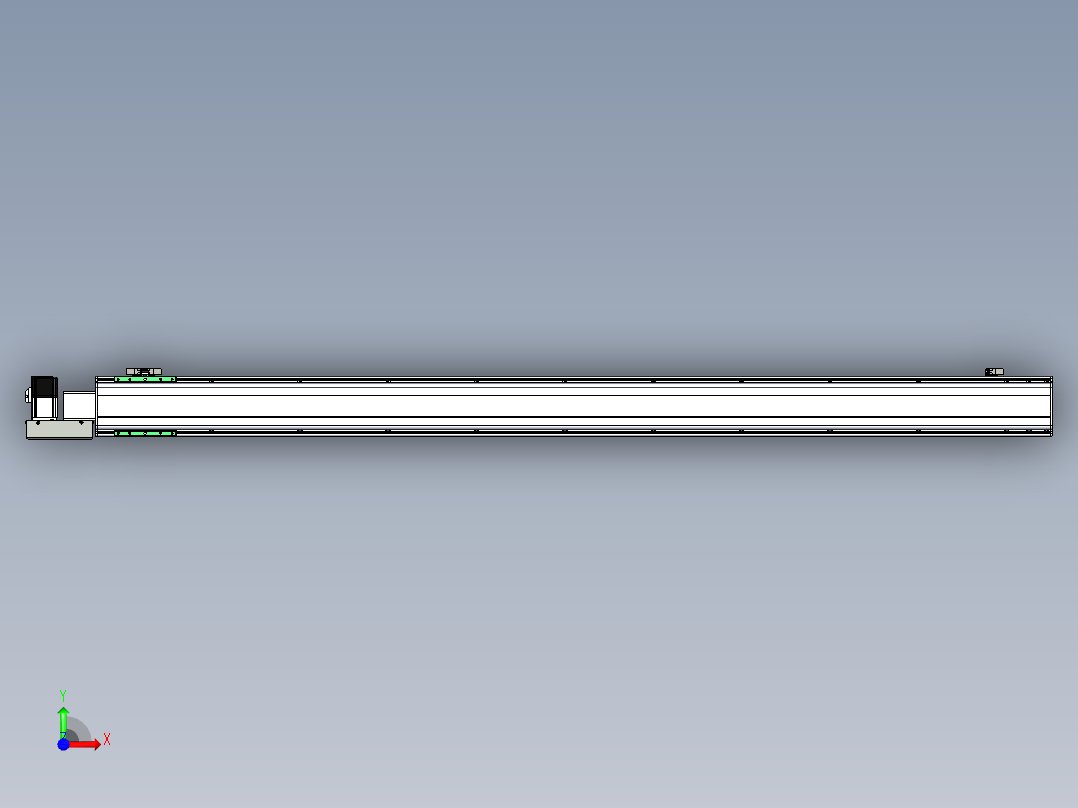 同步带滑台-半封闭B13H-L45-S1900-L-P40-D3前视图