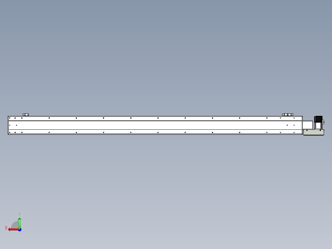同步带滑台-半封闭B13H-L45-S1900-L-P40-D3后视图