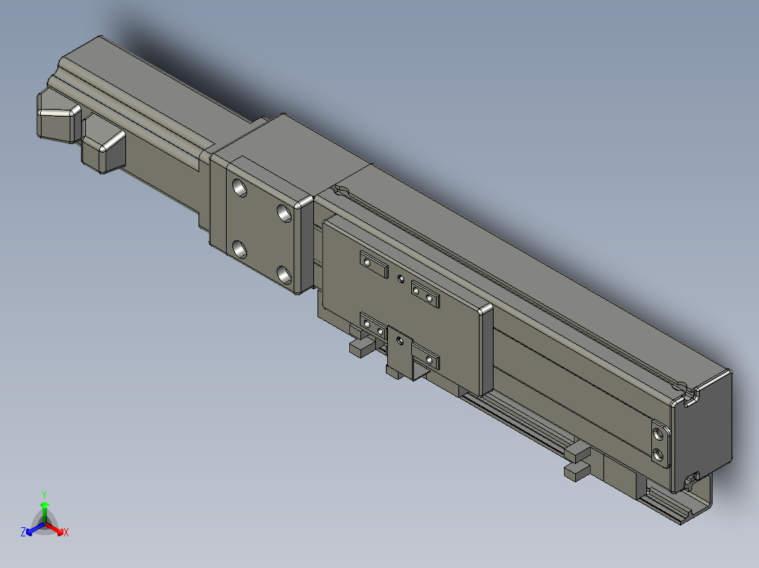 VF丝杆传动-一般环境VT4-L12-C-S80-BC-P10-C4正等轴测图