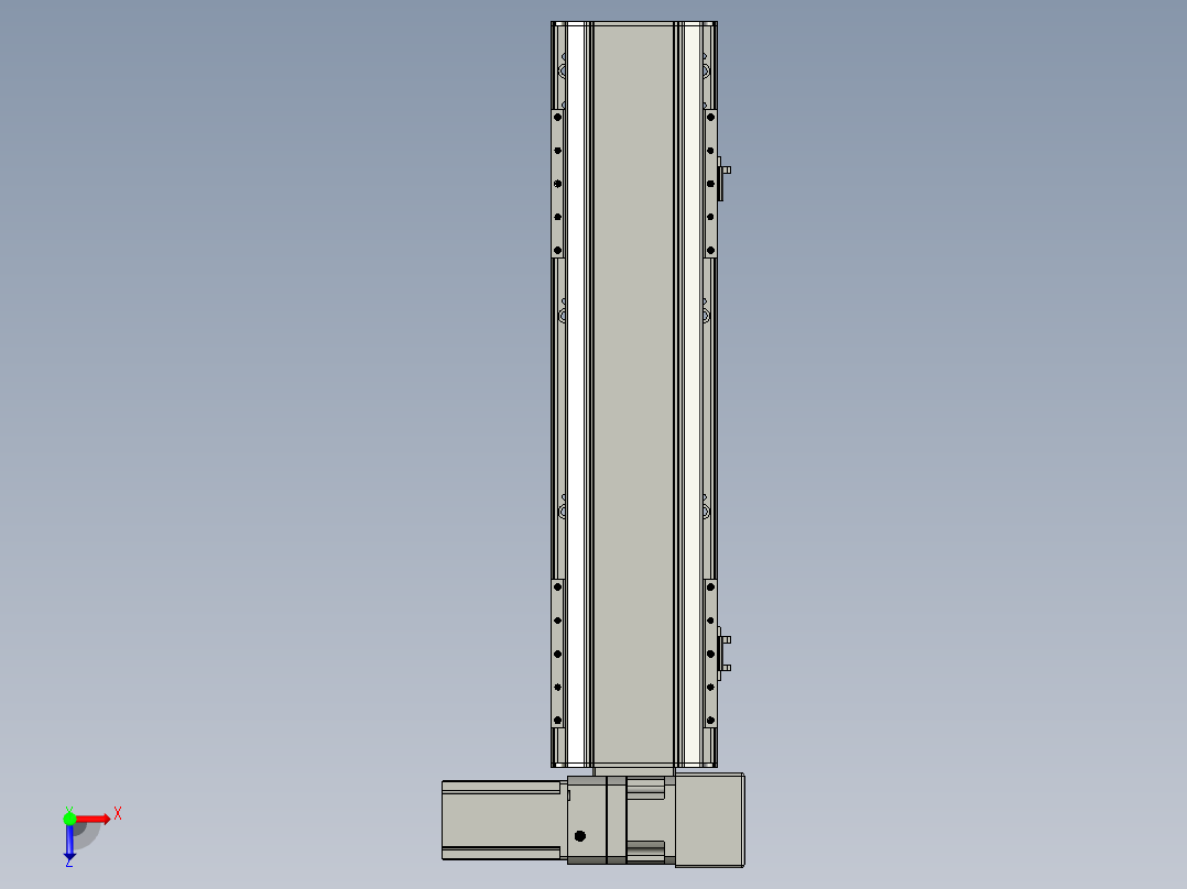 直线模组LHB17-L40-S450-RU设计图纸俯视图