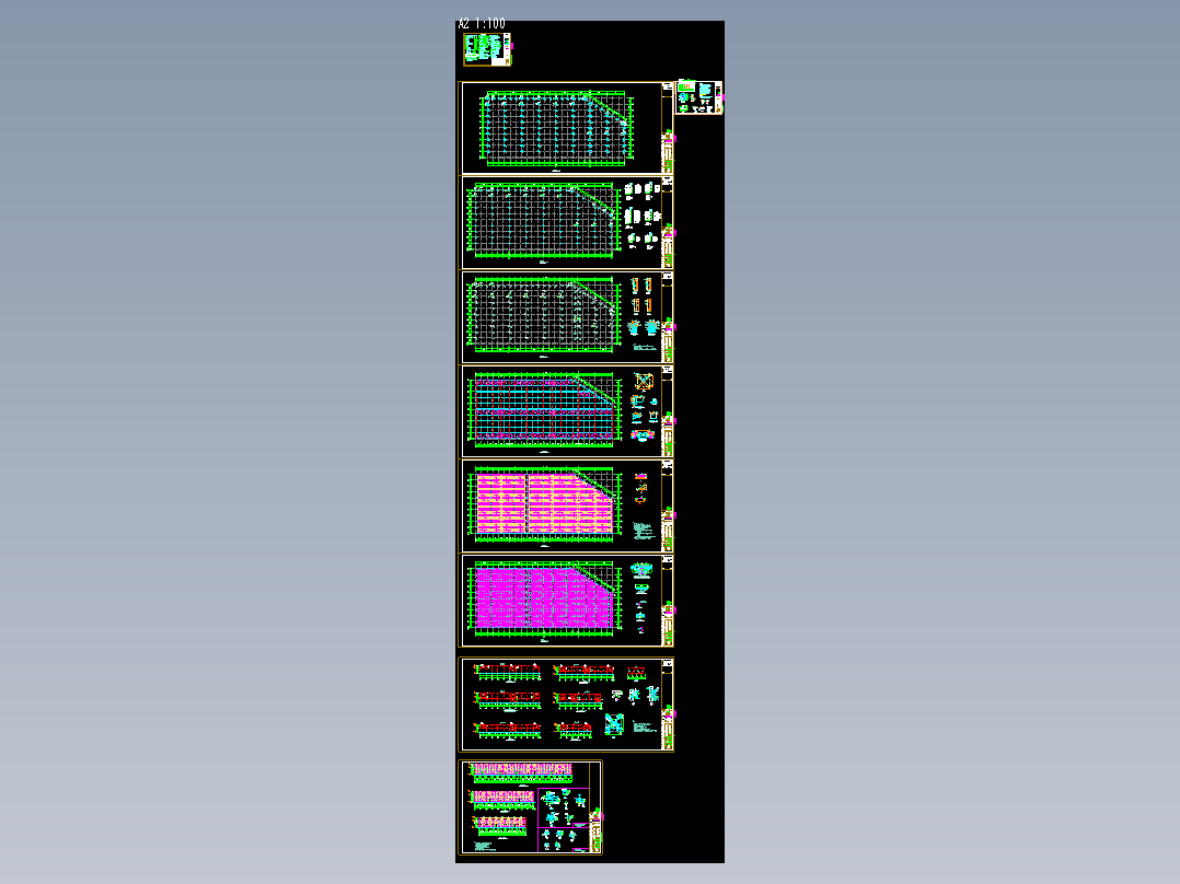 钢结构厂房、雨棚图纸合集（7套图）