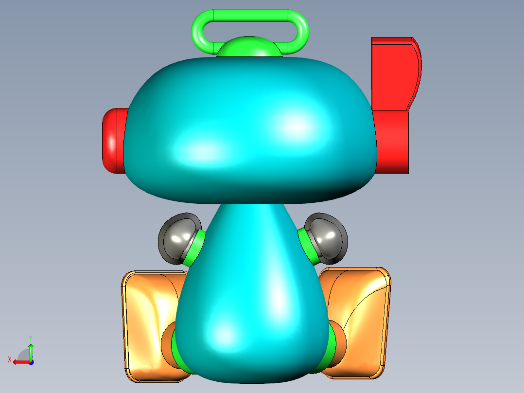 机器人 STP后视图