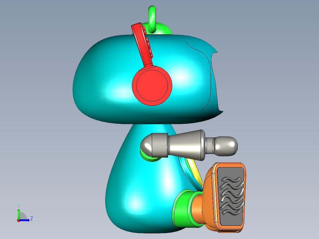 机器人 STP左视图
