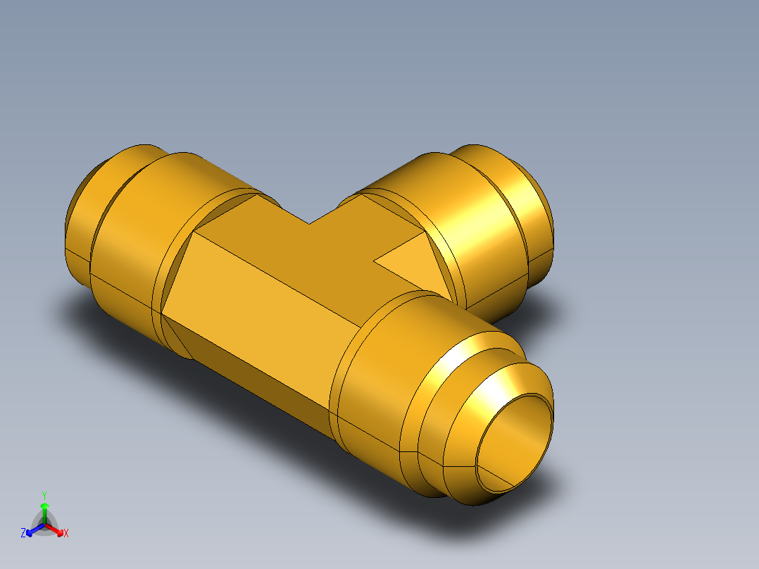 扩口式工业通用硬管接头Union Tee 144F-10