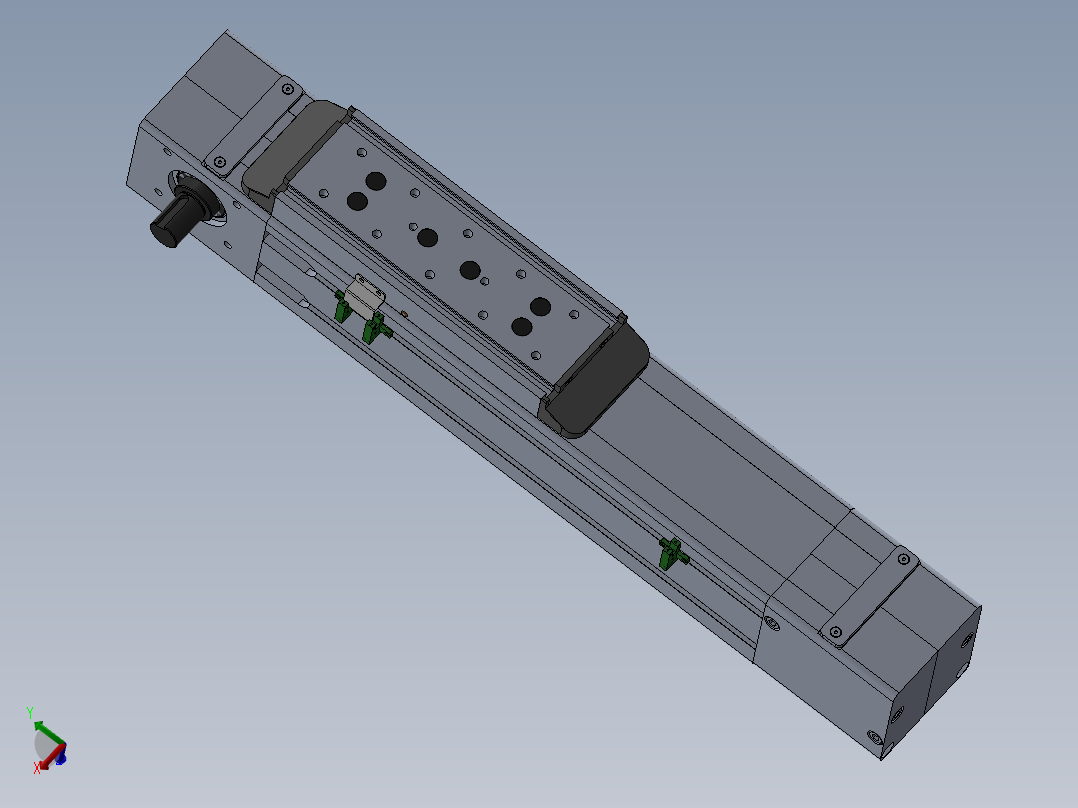 电动滑台模组MTG100左出轴模型
