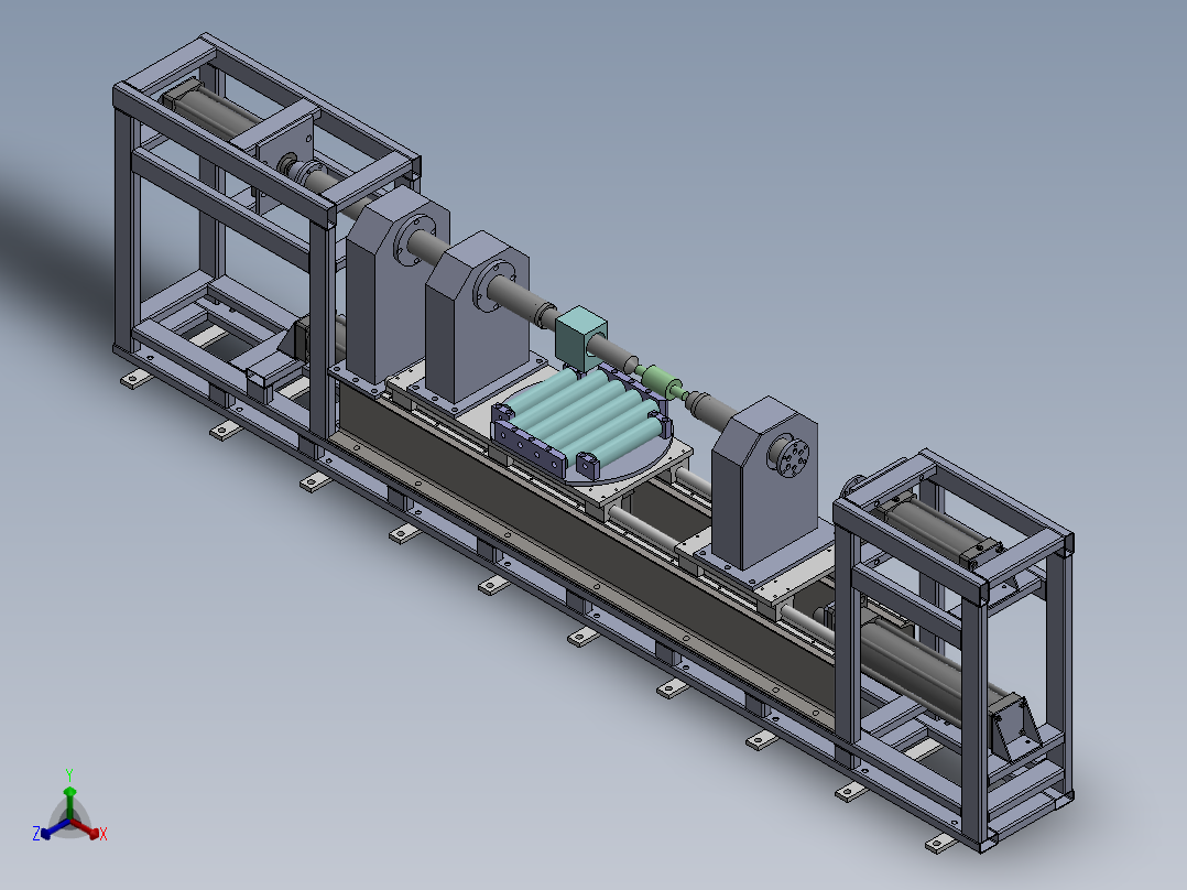 H90-200压机装配正等轴测图