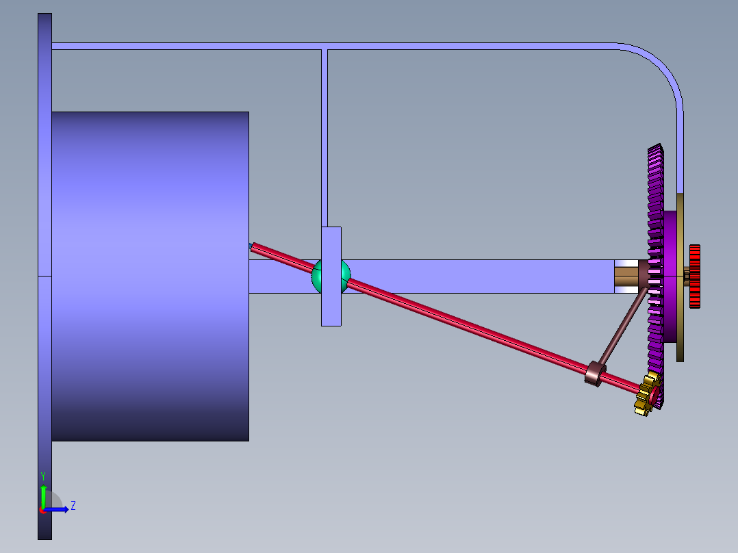 实验室大功率搅拌机左视图