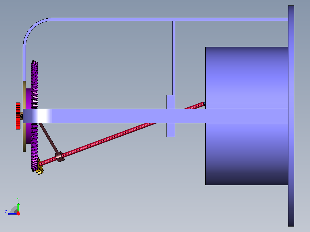实验室大功率搅拌机右视图