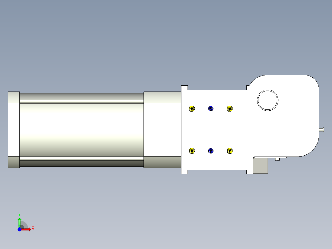 德克斯TUNKERS气缸数模KS_160_2_A00_T08_135GRAD前视图