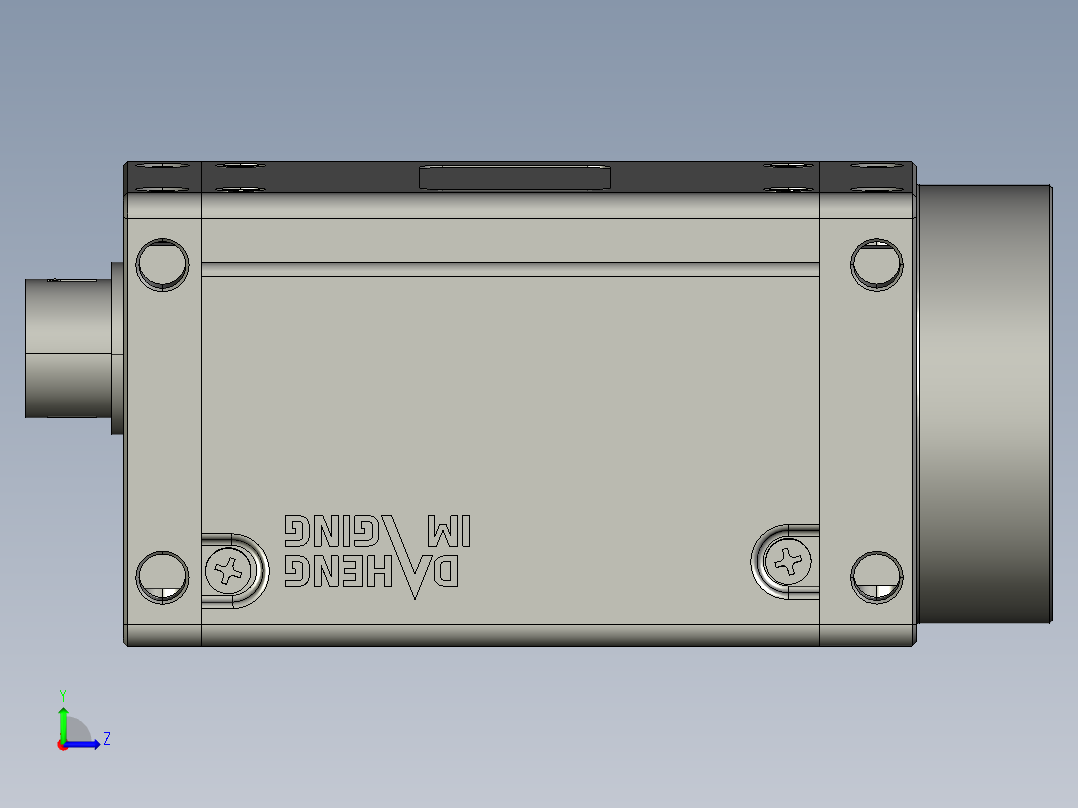 大恒相机镜头Daheng_ME2S-G-P_3D_Drawing多系列图纸左视图