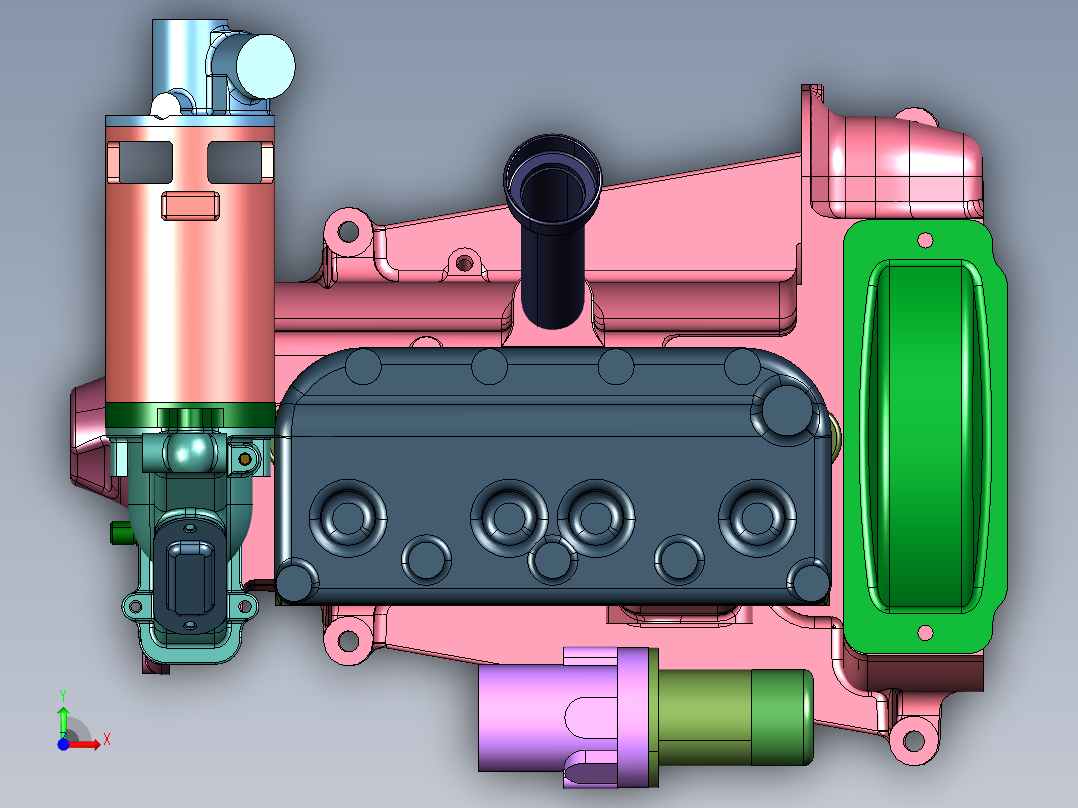 老爷车奥斯汀4缸发动机前视图