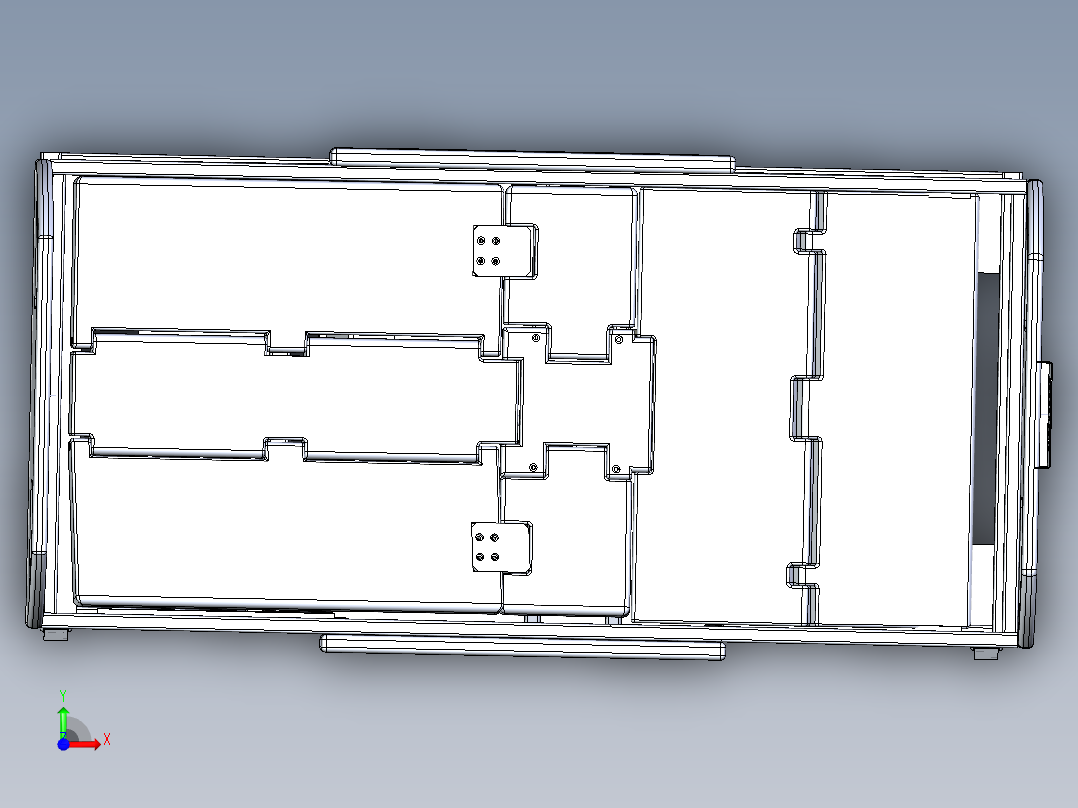 自动病床建模三维模型前视图
