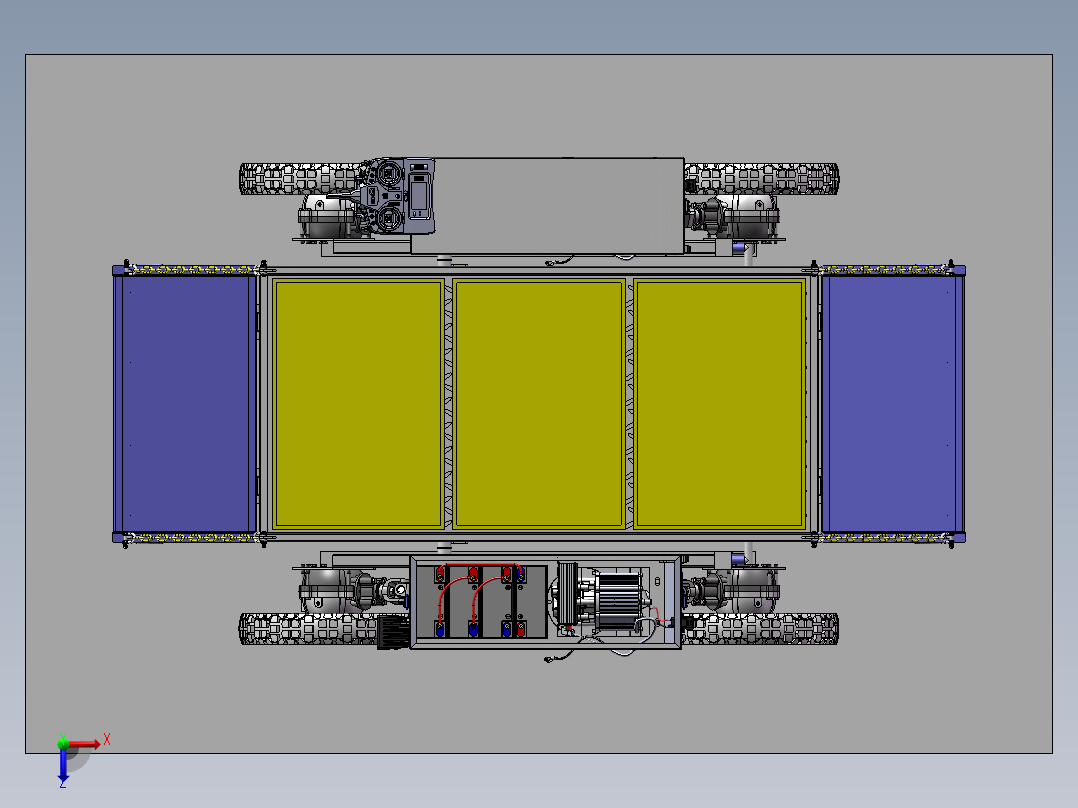 新型遥控四驱运输车 新型传动全地形运输车俯视图