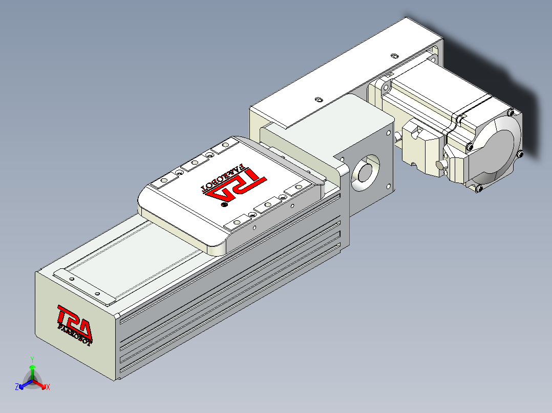 同步带全封闭直线模组TPA-HCB-85D-90-L50-MR-Y-P20-N3正等轴测图