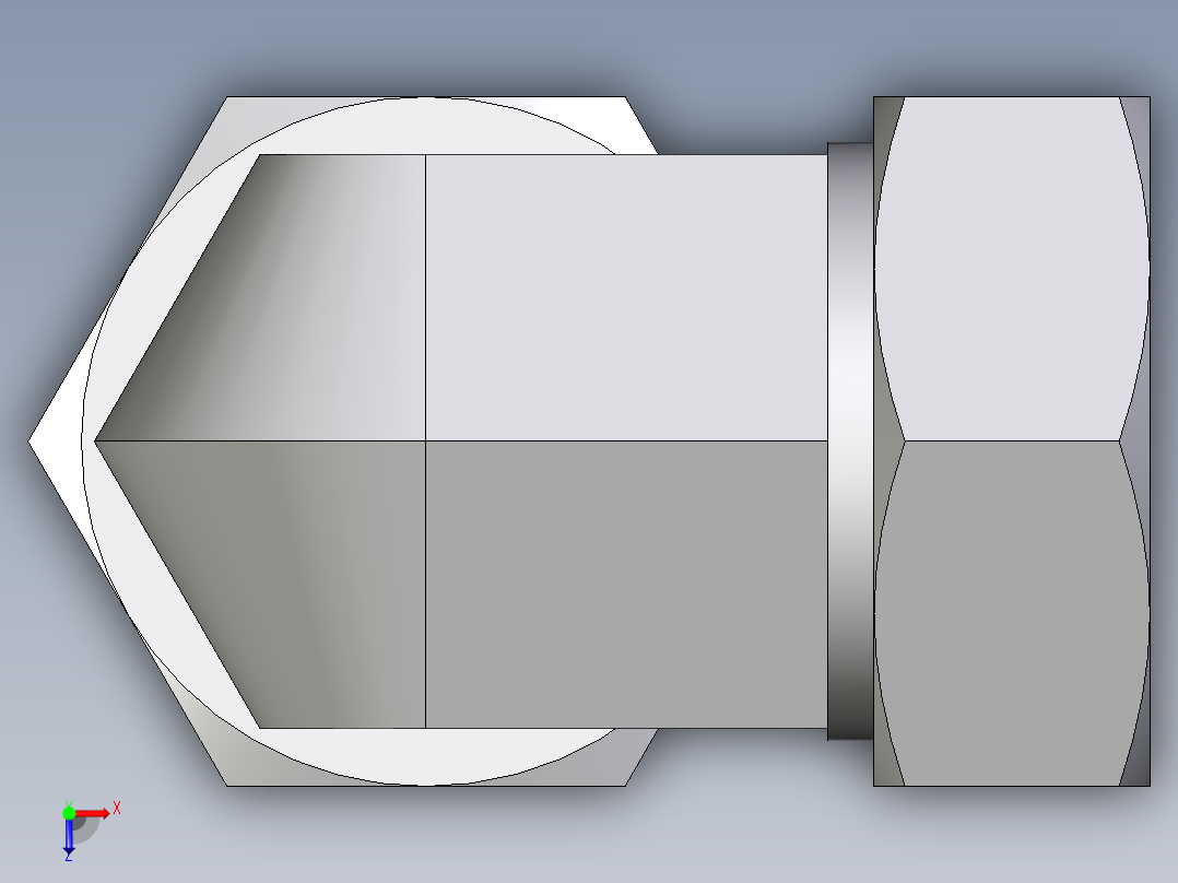 卡套式工业通用硬管接头EO_Swivel_nut_elbow_EW42ZL71俯视图