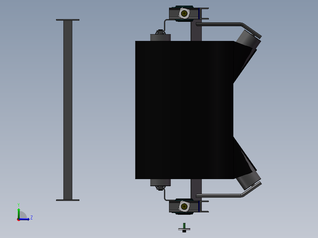 辊式输送机模型设计337598左视图