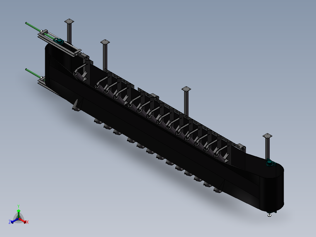 辊式输送机模型设计337598正等轴测图