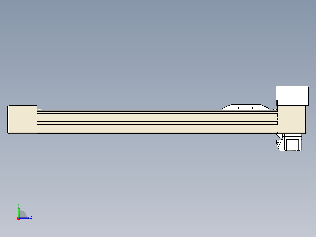 同步带全封闭直线模组TPA-HCB-65S-90-L350-MR-Y-P10-N3左视图