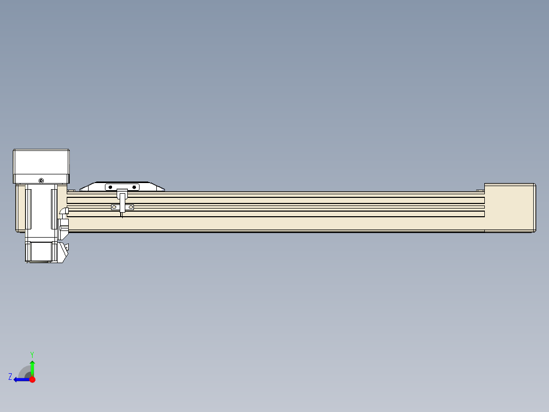 同步带全封闭直线模组TPA-HCB-65S-90-L350-MR-Y-P10-N3右视图