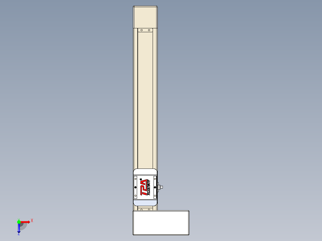 同步带全封闭直线模组TPA-HCB-65S-90-L350-MR-Y-P10-N3俯视图