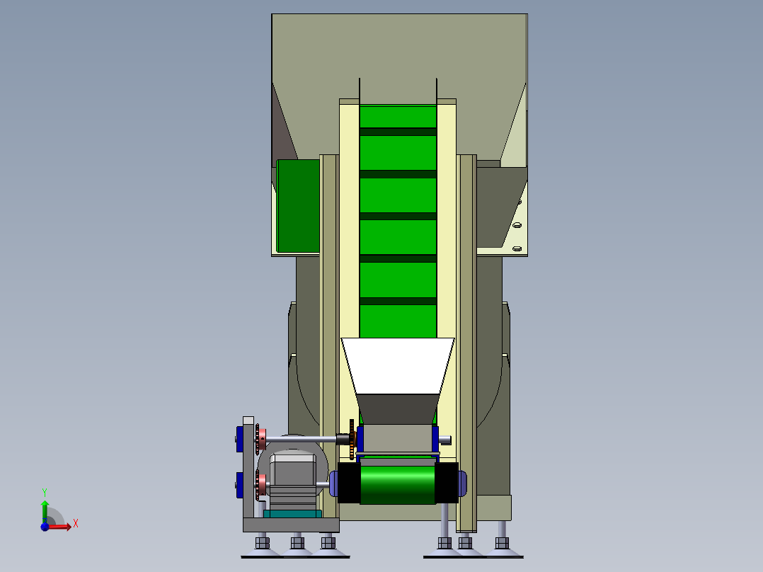 切屑输送机前视图