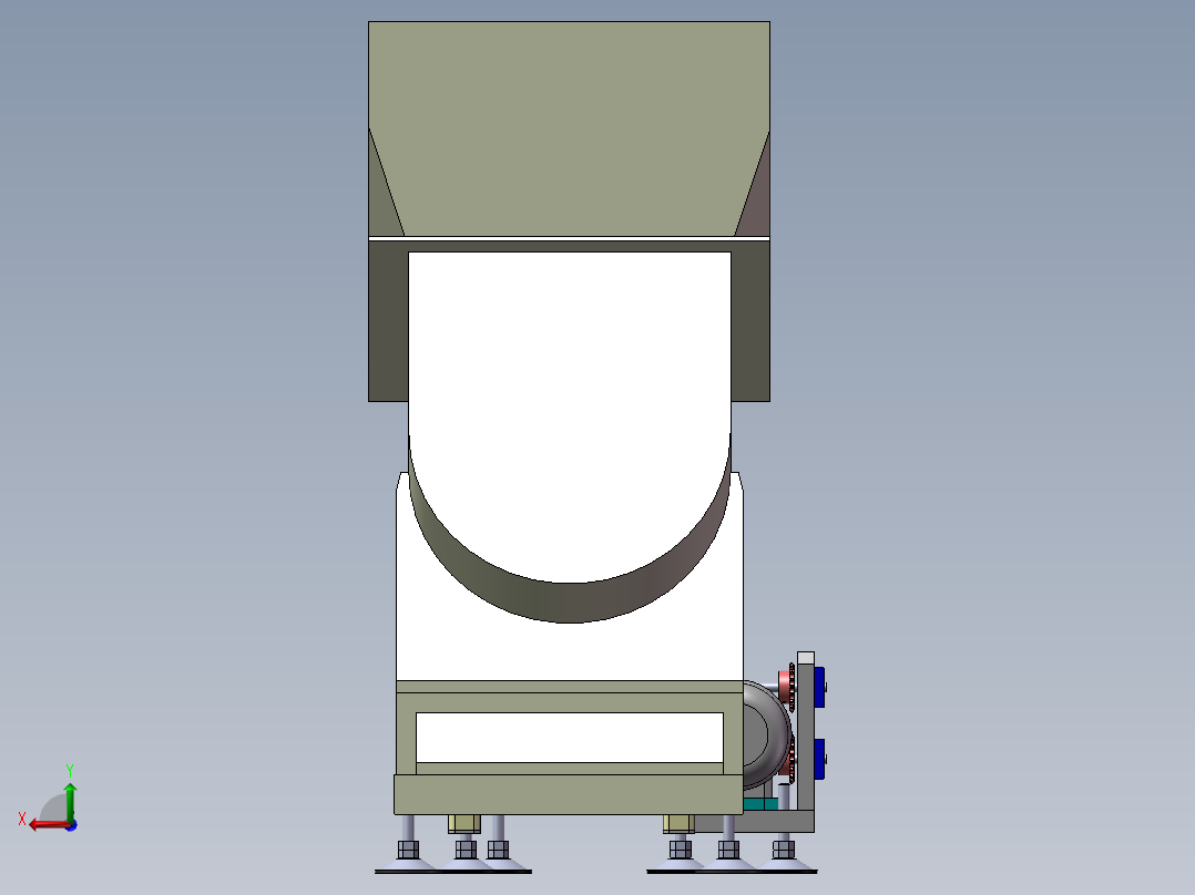 切屑输送机后视图