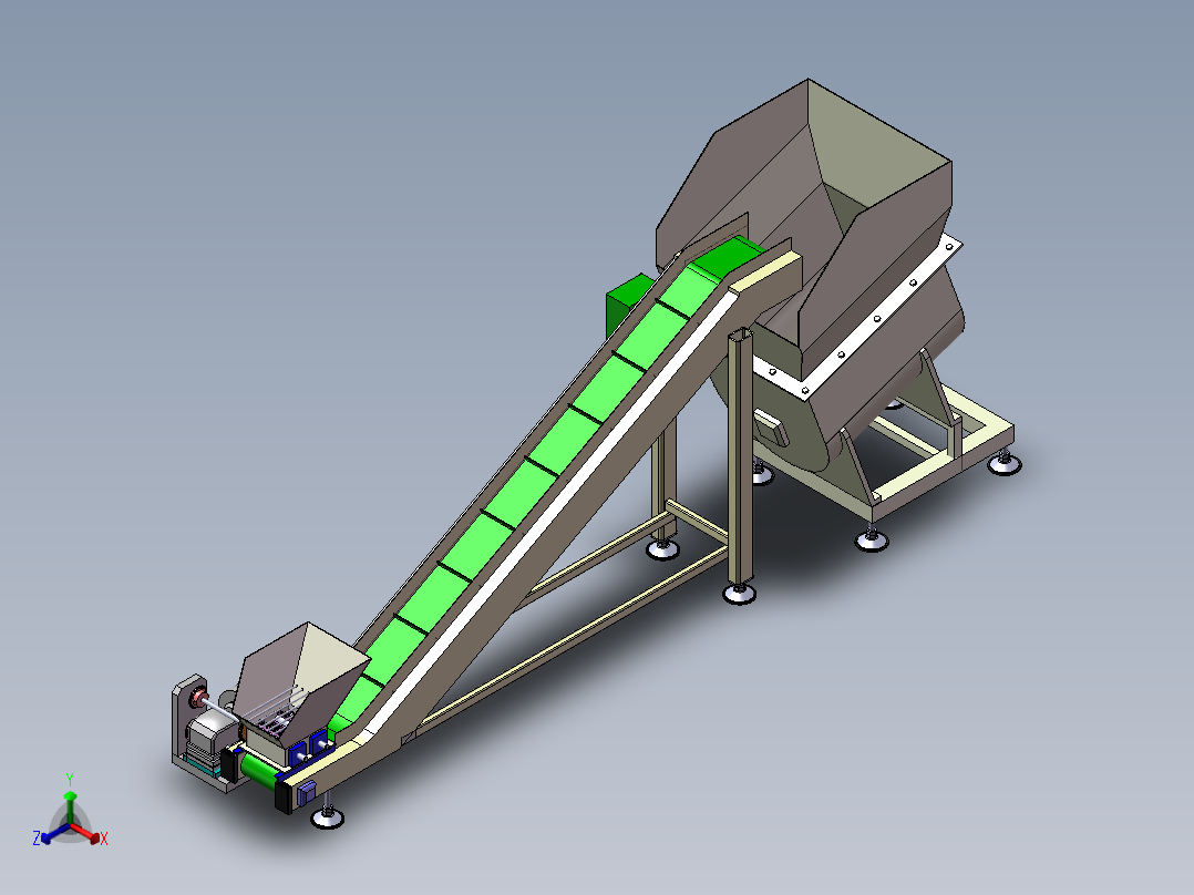 切屑输送机正等轴测图