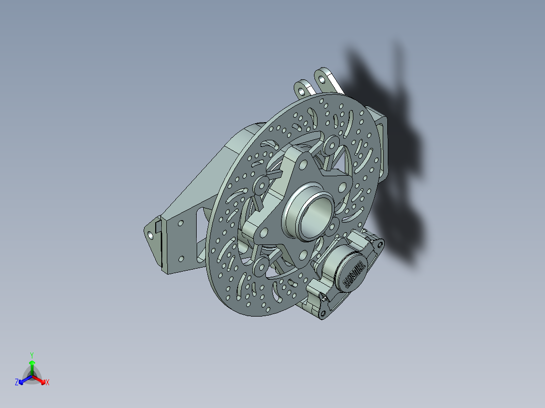 制动器 (18)正等轴测图