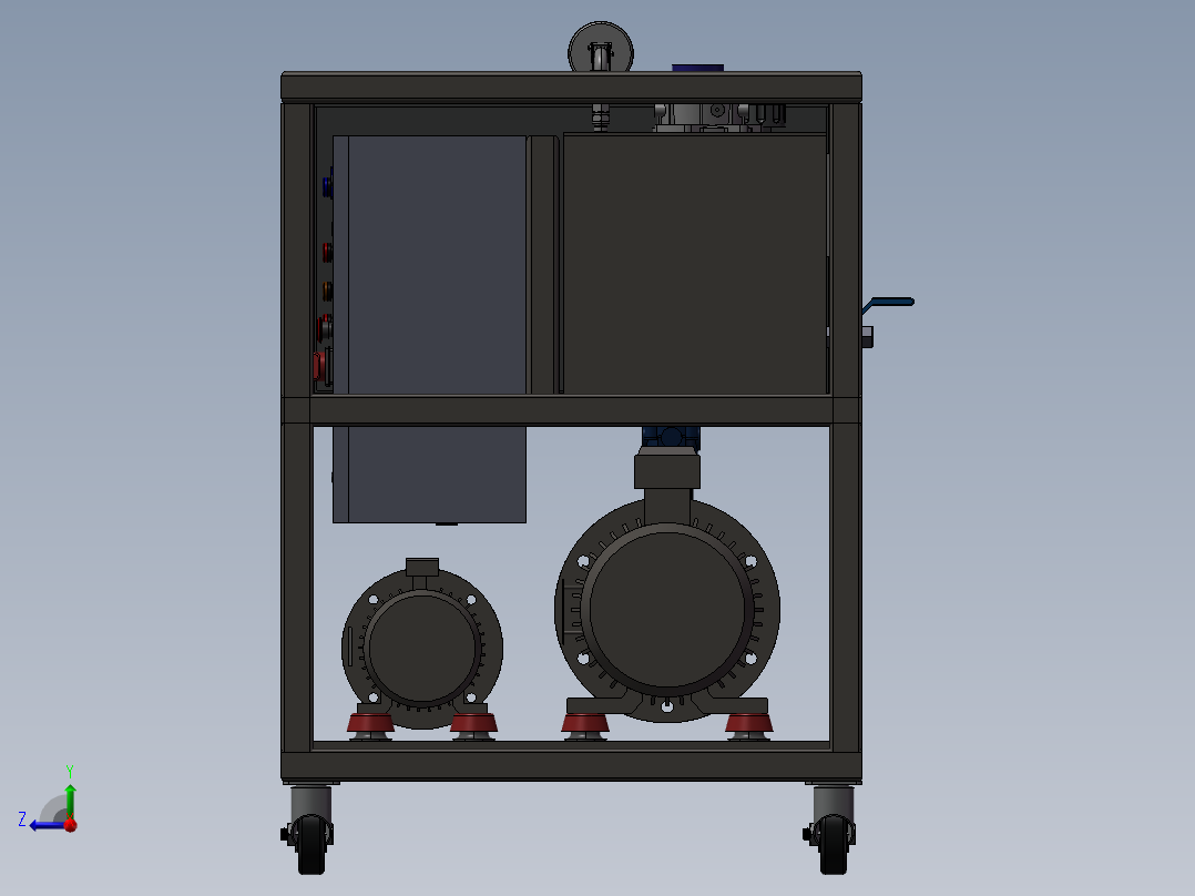 9.3KW发电机模型右视图