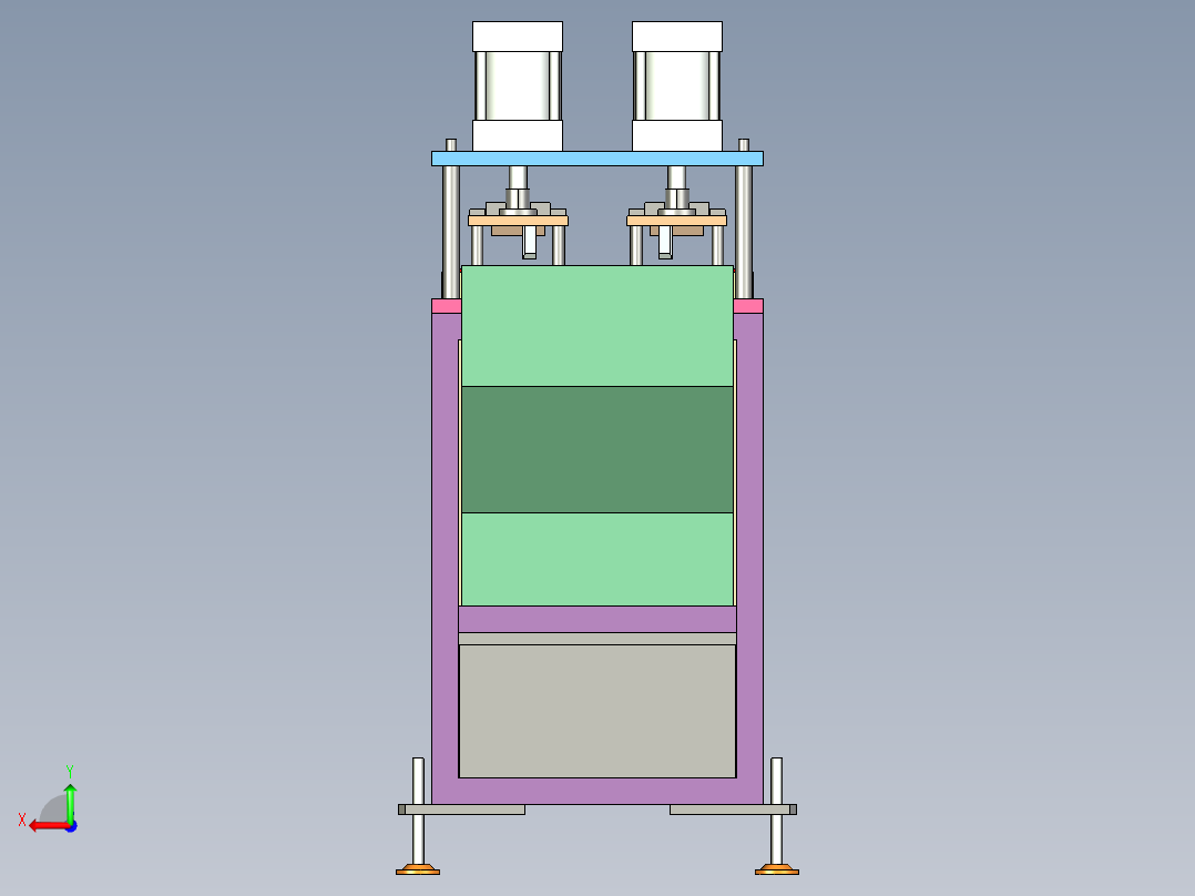 冲切口机-折弯件（cero3.0可编辑+cad）后视图