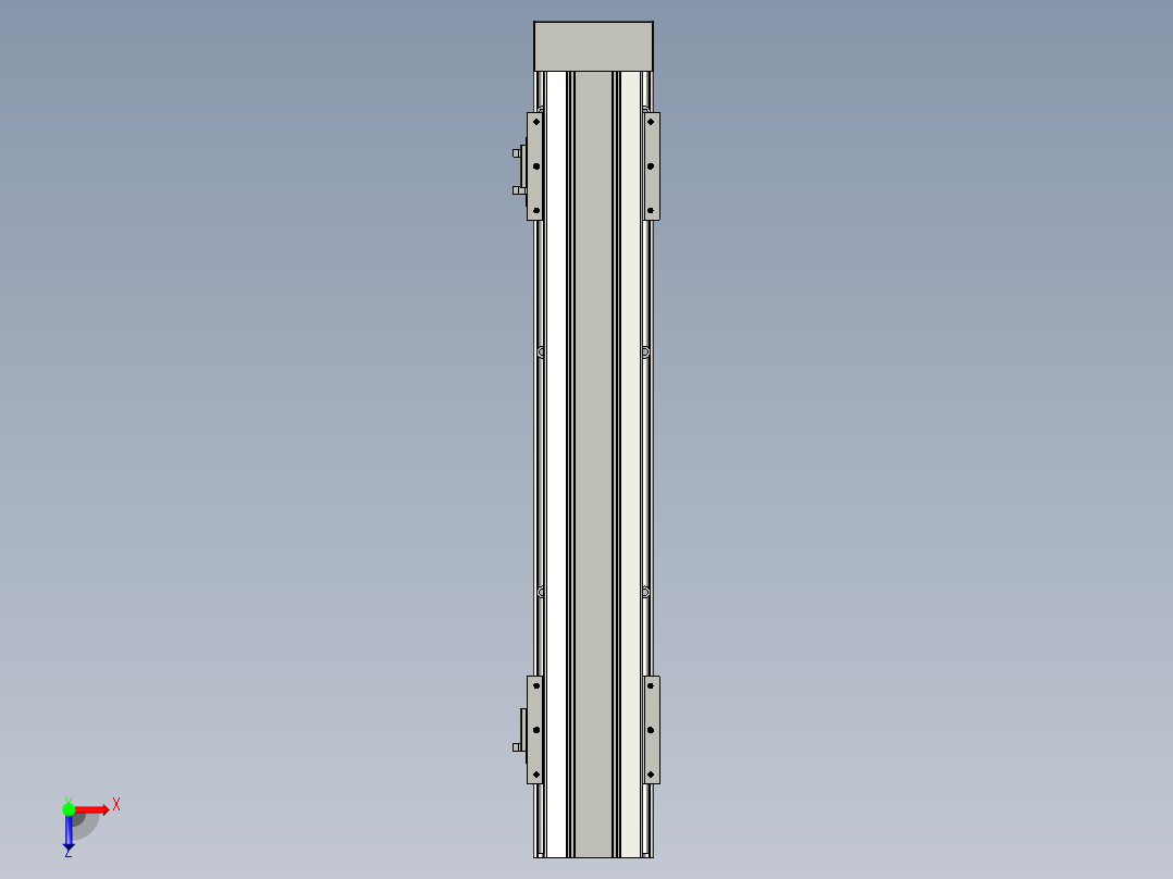 直线模组LHAT10-CA-S450-D-C3设计图纸俯视图