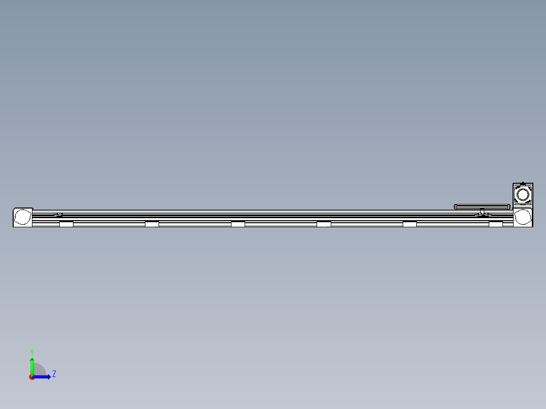 同步带滑台-欧规B8-L88-S1950-L-ZP75-D3-N10左视图