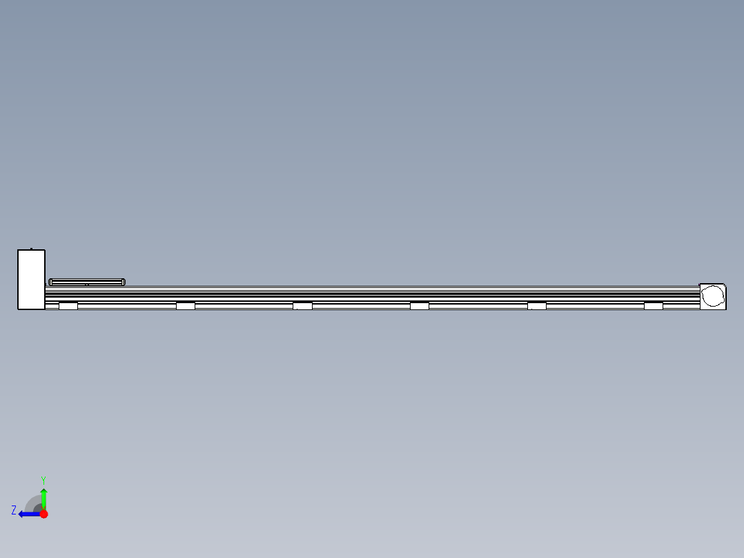 同步带滑台-欧规B8-L88-S1950-L-ZP75-D3-N10右视图