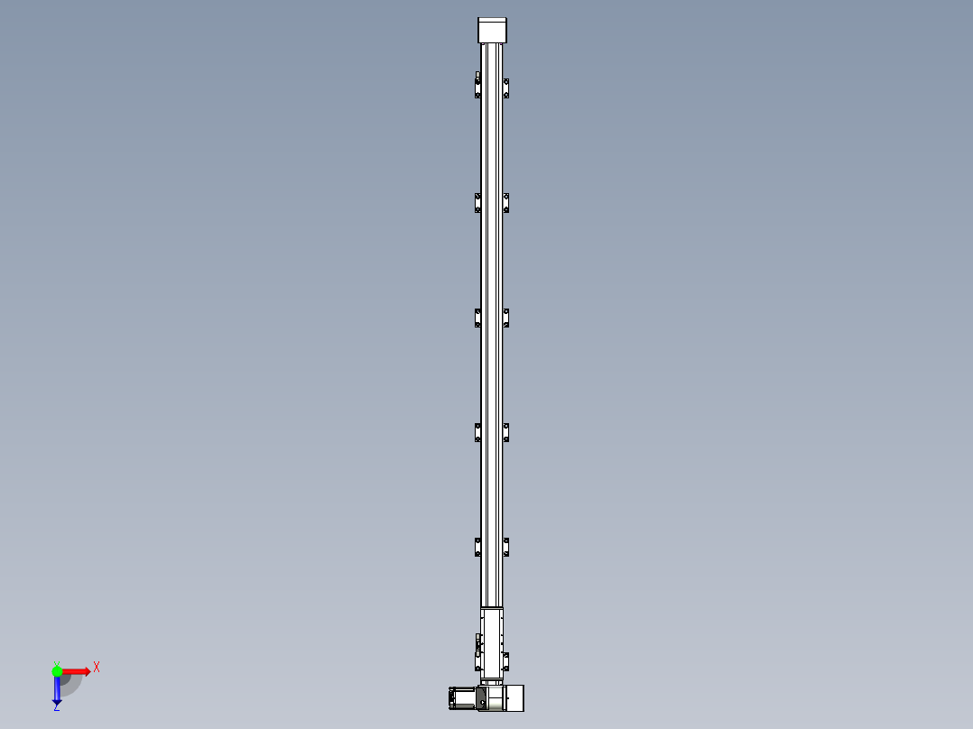 同步带滑台-欧规B8-L88-S1950-L-ZP75-D3-N10俯视图