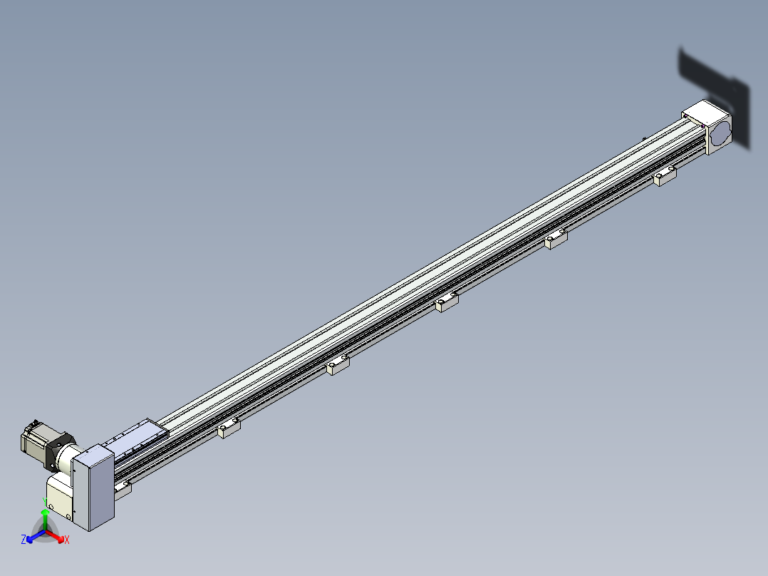 同步带滑台-欧规B8-L88-S1950-L-ZP75-D3-N10正等轴测图
