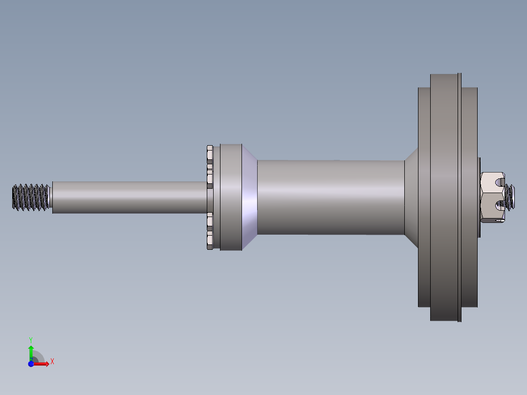 航空涡轮转子发动机机构前视图