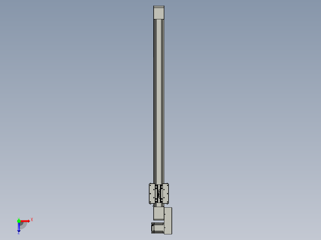 威洛博直线电机模组EB8-L100-S1200-BL-P75-MS3俯视图