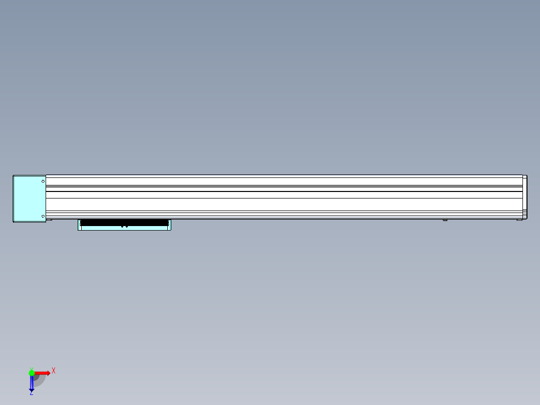 威洛博VC丝杆传动-无尘环境VC14-Lxx-C-S550-BL-ZP40-C3俯视图
