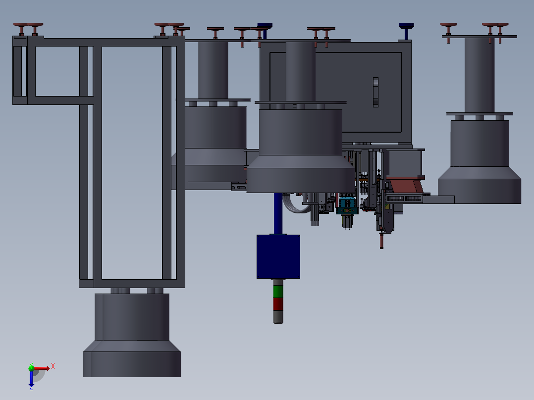 洗发水瓶盖组装机俯视图