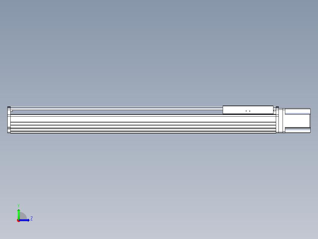 东锦丝杆传动-直线滑台模组DH270-C-L10-S1050-BC-T1000W-C3左视图